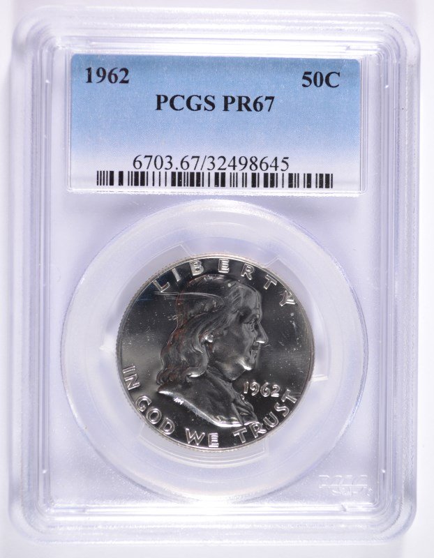 1962 FRANKLIN HALF DOLLAR, PCGS PR-67 (1 of 4)