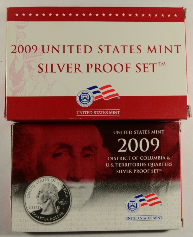 2009 SILVER QTR PROOF SET & 2009 SILVER PROOF SET (1 of 3)