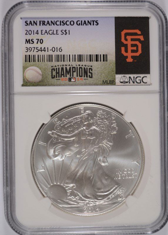 2014 SILVER AMERICAN EAGLE NGC MS-70 !!!! (NATIONAL (1 of 4)