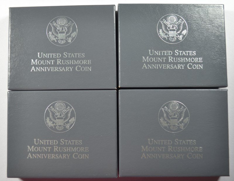 ( 4 ) MOUNT RUSHMOORE PROOF COMMEMORATIVE CLAD HALF (1 of 3)