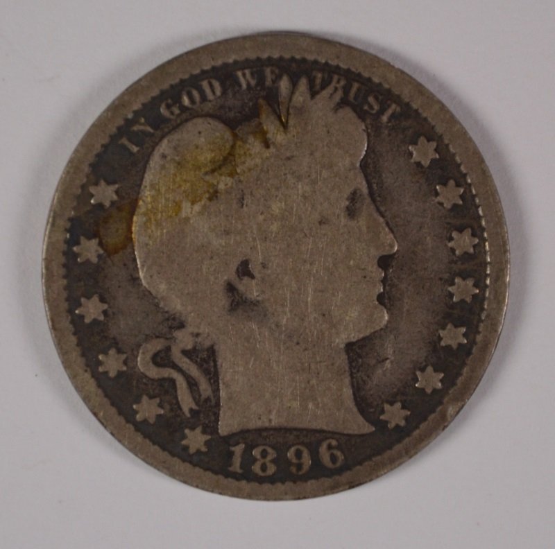 1896-S BARBER QUARTER G/VG (KEY DATE) (1 of 2)