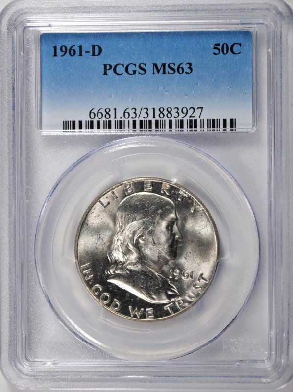 1961-D FRANKLIN HALF DOLLAR PCGS MS-63 (1 of 4)