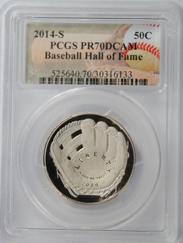 2014-S PROOF (BASEBALL HALL OF FAME) COMMEN HALF DOLLAR (1 of 4)