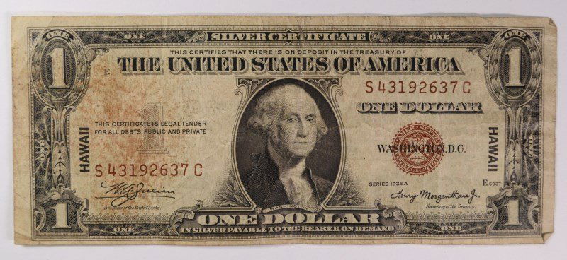1935 $1 SILVER CERTIFICATE (HAWAII) (1 of 2)