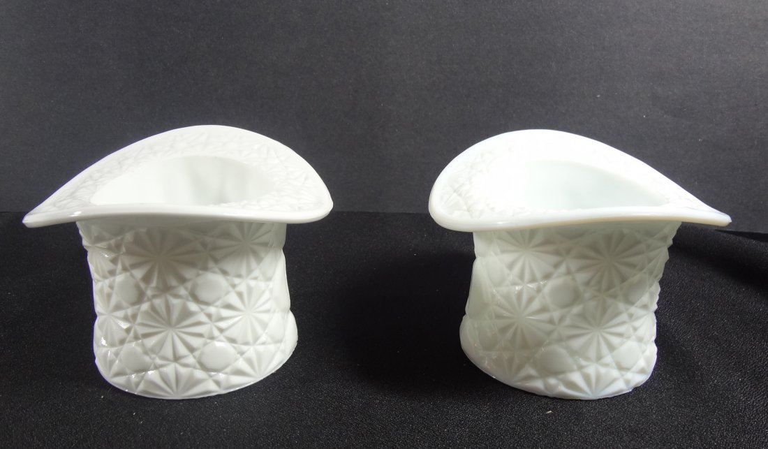 Milk Glass Hat Planters (1 of 5)