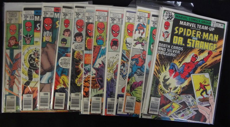 14 - SPIDER-MAN MARVEL TEAM UP COMICS -MOSTLY 1977  ALL (1 of 2)