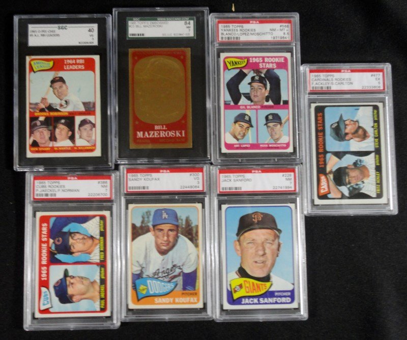 7 - GRADED 1965 BASEBALL CARDS - STEVE CARLTON ROOKIE (1 of 2)