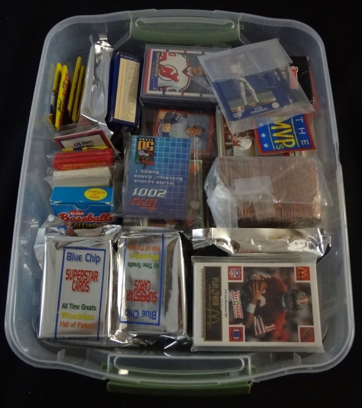 TOTE FULL OF SUB SETS, PACKS, SPECIAL INSERT, BLUE CHIP (1 of 2)