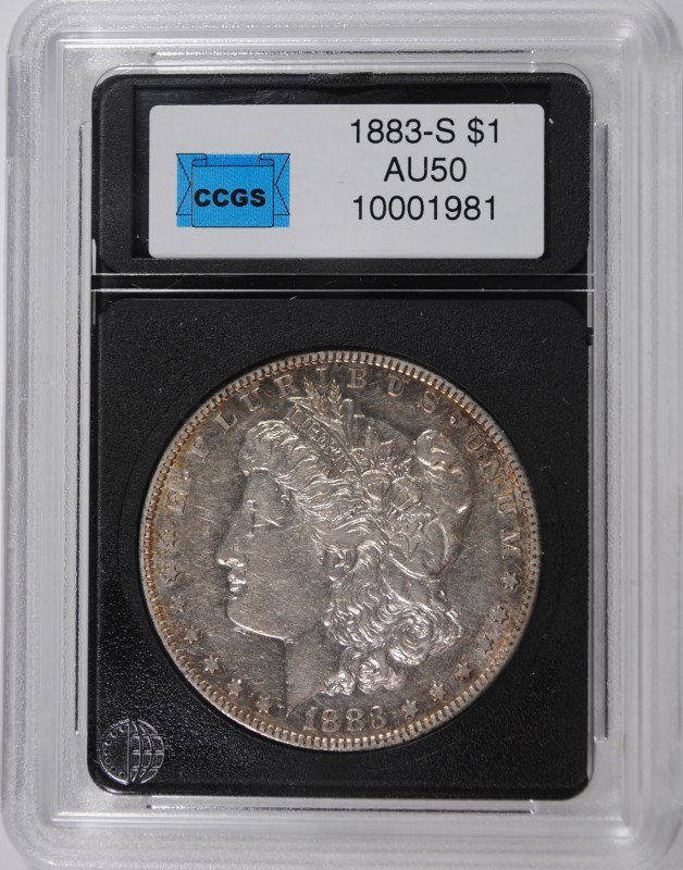 1883-S MORGAN DOLLAR CCGS AU SCARCE: SilverTowne Auctions is known for Quality & Service.