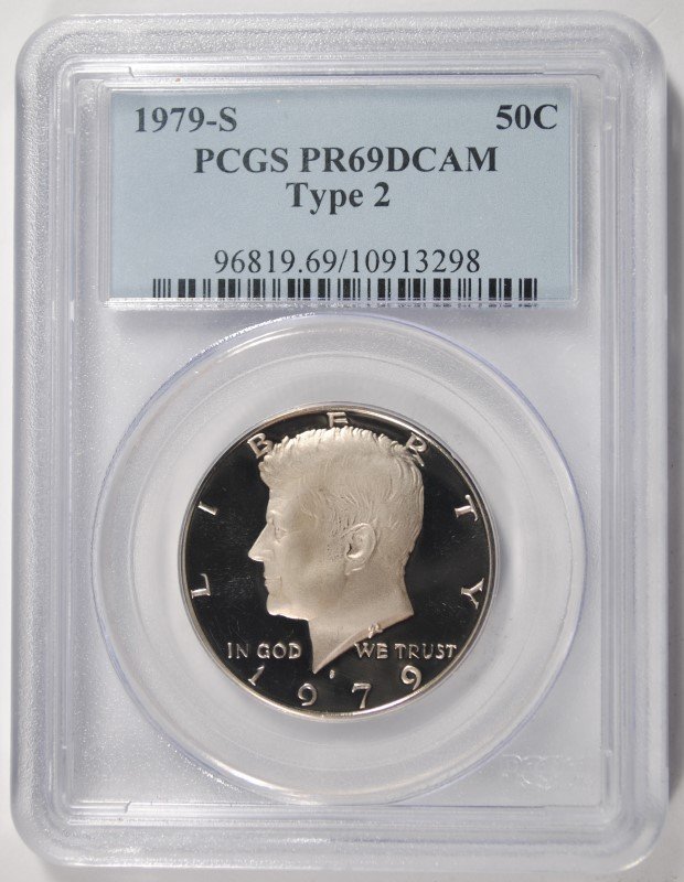 1979-S PROOF (TYPE 2) KENNEDY HALF DOLLAR PCGS PR-69 (1 of 4)