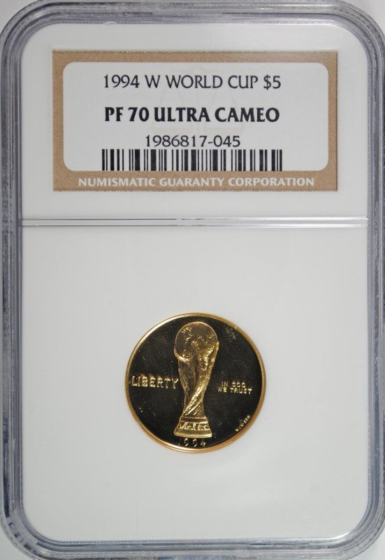 1994-W $5 PROOF GOLD (WORLD CUP) COMMEN NGC PF-70 !!!! (1 of 4)