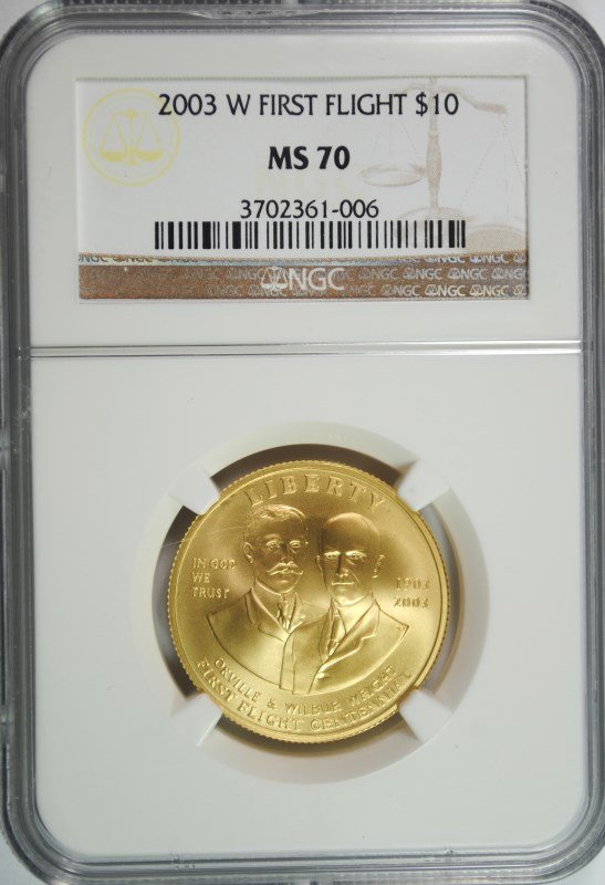 2003-W $10 GOLD (FIRST FLIGHT) COMMEN NGC MS-70 !!!! (1 of 4)