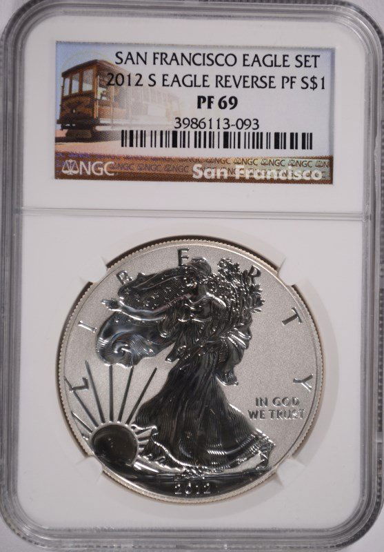 2012-S AMERICAN SILVER EAGLE REVERSE PROOF, NGC (1 of 4)
