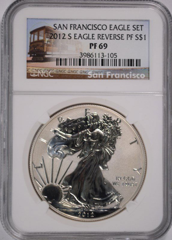 2012-S AMERICAN SILVER EAGLE REVERSE PROOF, NGC (1 of 4)