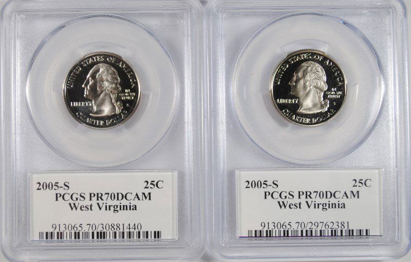 ( 2 ) 2005-S WEST VIRGINIA, PCGS PR-70 DCAM: Bid with confidence at Silver towne Auctions. One of the internet’s leading Auction Houses.