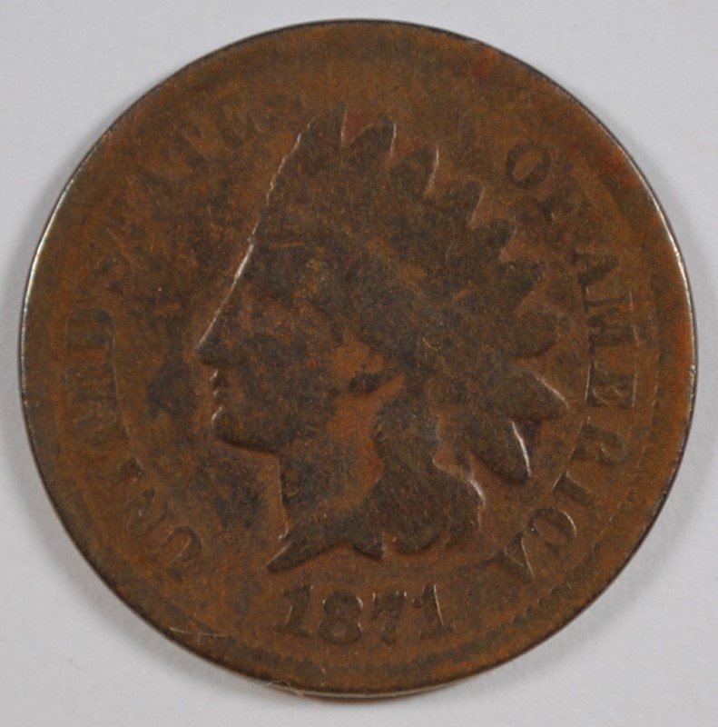 1871 INDIAN HEAD CENT GOOD (1 of 2)
