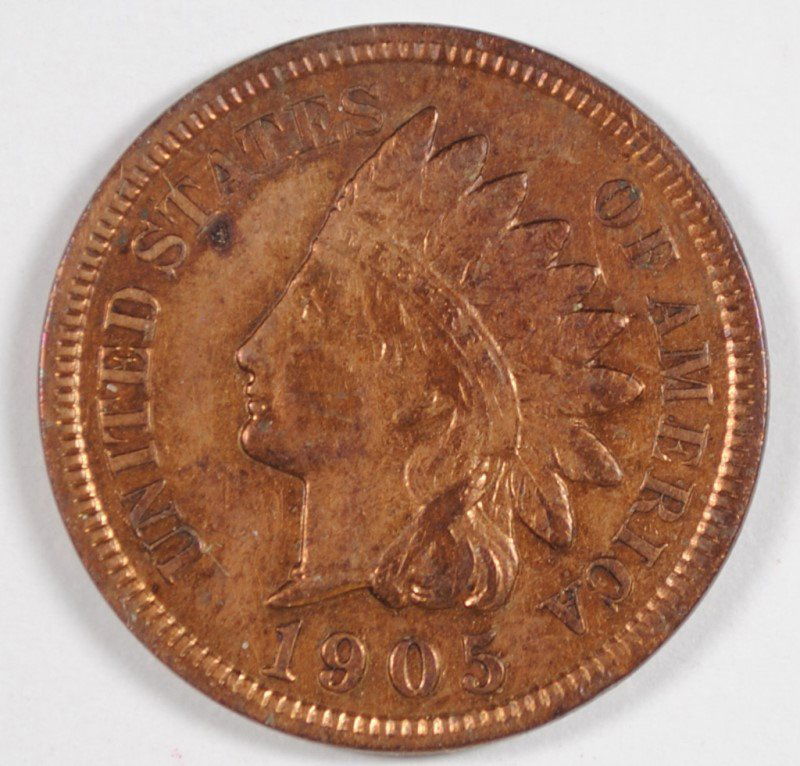 1905 INDIAN HEAD CENT NICE AU (1 of 2)