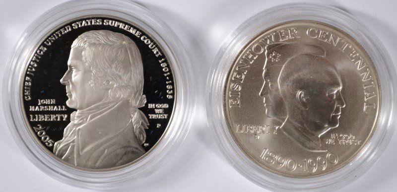 2005 CHIEF JUSTICE JOHN MARSHALL & 1990 EISENHOWER (1 of 4)