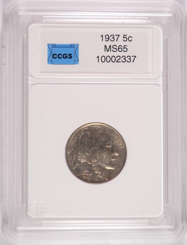 1937 BUFFALO NICKEL CCGS GRADED GEM BU NICE (1 of 4)