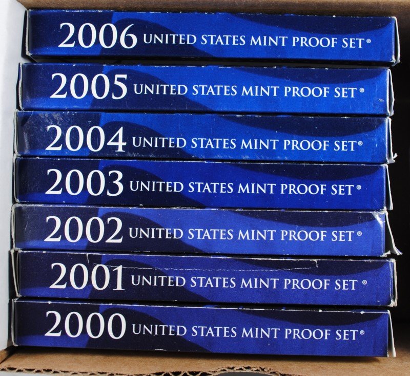 2000 THRU 2006 U.S. CLAD PROOF SETS IN NICE ORIG: Bid with confidence at Silver towne Auctions. One of the internet’s leading Auction Houses.