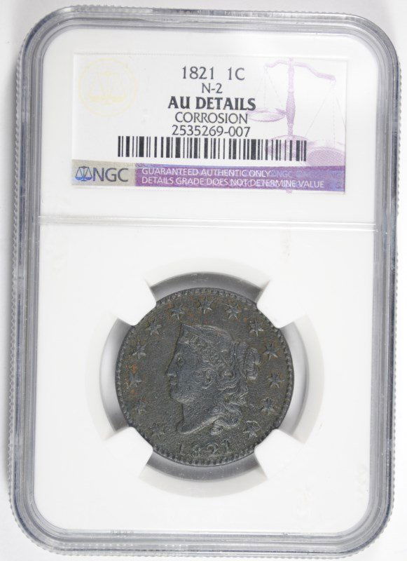 1821 LARGE CENT NGC AU DETAILS (1 of 4)