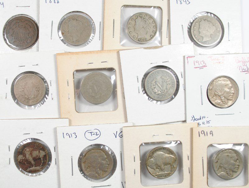 ( 12 ) MISC COINS (1864, 1888 5C, 1890 5C, 1895 5C,(3) (1 of 1)
