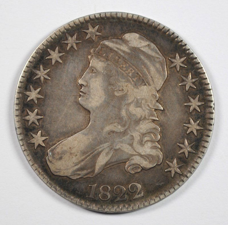 1822 CAPPED BUST HALF DOLLAR VF (1 of 2)