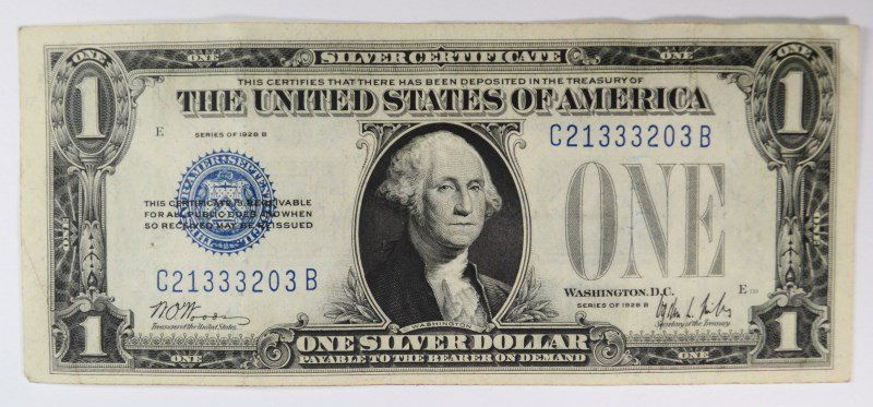 1928 $1 SILVER CERTIFICATE (FUNNY BACK) CU (1 of 2)