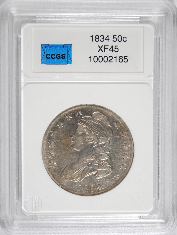 1834 BUST HALF DOLLAR, CCGS XF/AU (1 of 4)