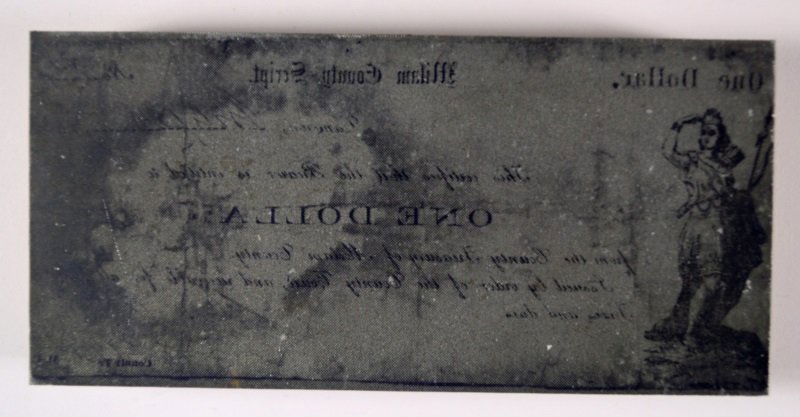 TEXAS CONFEDERATE PRINTING BLOCK THAT PRODUCED A 1862 (1 of 3)