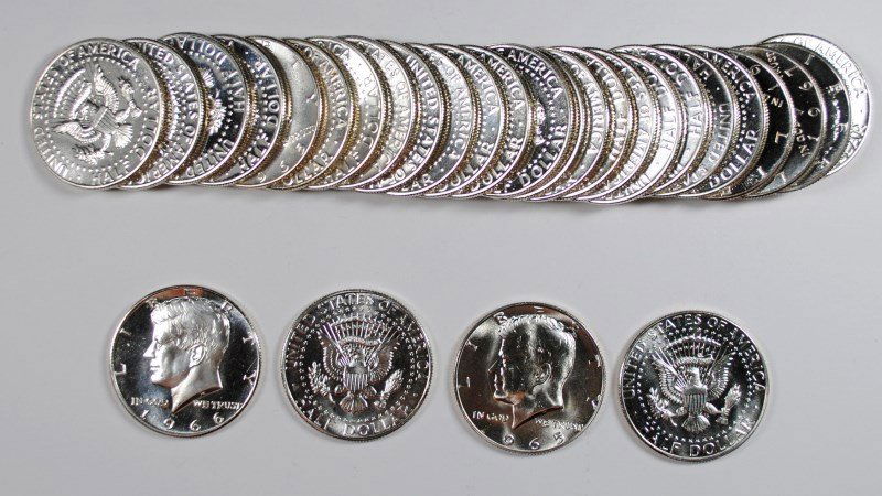 ( 28 ) GEM PROOF KENNEDY HALF DOLLARS DATED 1965-1967 (1 of 2)