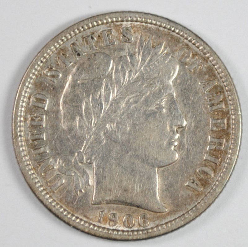 1906-D BARBER DIME, AU (1 of 2)
