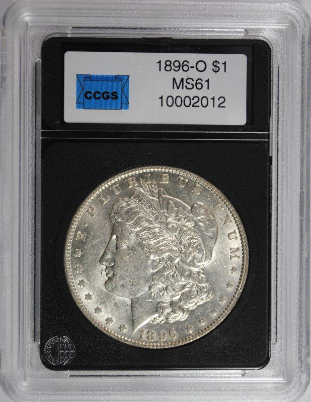 1896-O MORGAN DOLLAR CCGS NICE BU+ SCARCE (1 of 4)