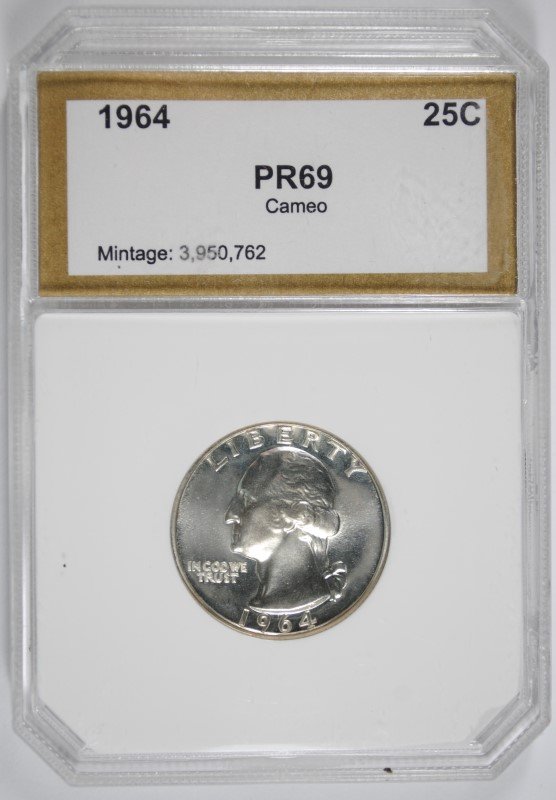 1964 WASHINGTON QUARTER SUPERB PROOF CAMEO! (1 of 4)
