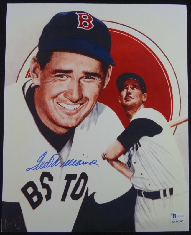 TED WILLIAMS AUTOGRAPHED 8x10 COLOR PHOTO, COA by GAI (1 of 3)