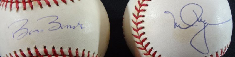 BARRY BONDS AUTOGRAPHED BASEBALL - REGGIE JACKSON COA & (1 of 2)