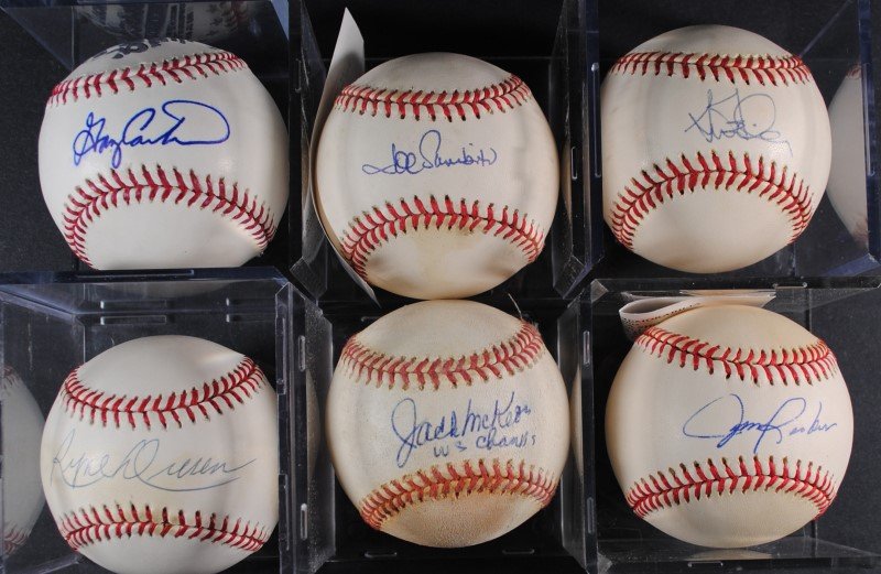 6 - AUTOGRAPHED BASEBALLS, GARY CARTER, JACK McKEON, (1 of 2)