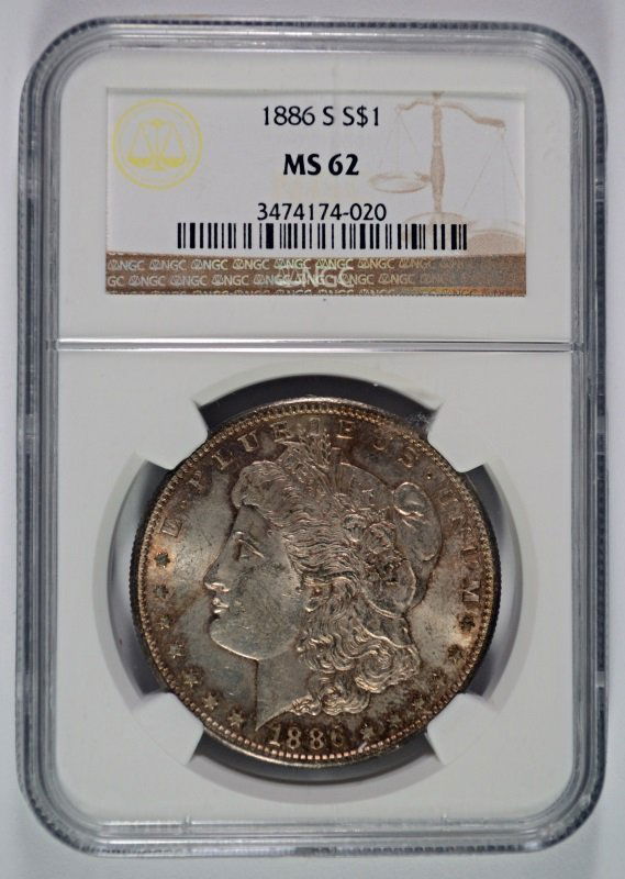 1886-S MORGAN DOLLAR NGC MS-62 (1 of 4)