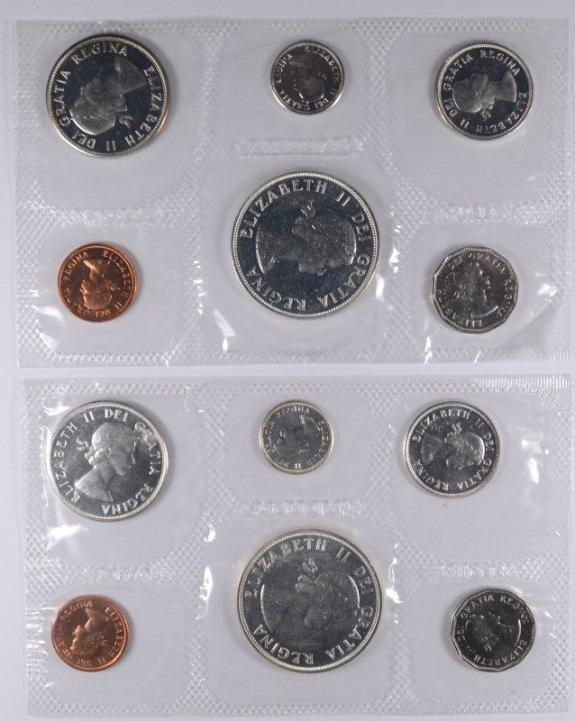 ( 2 ) 1962 CANADIAN PROOF-LIKE SETS IN CELLO PACKS & (1 of 4)