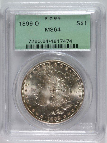 1899-O MORGAN DOLLAR PCGS MS-64 OLD GREEN HOLDER (1 of 4)