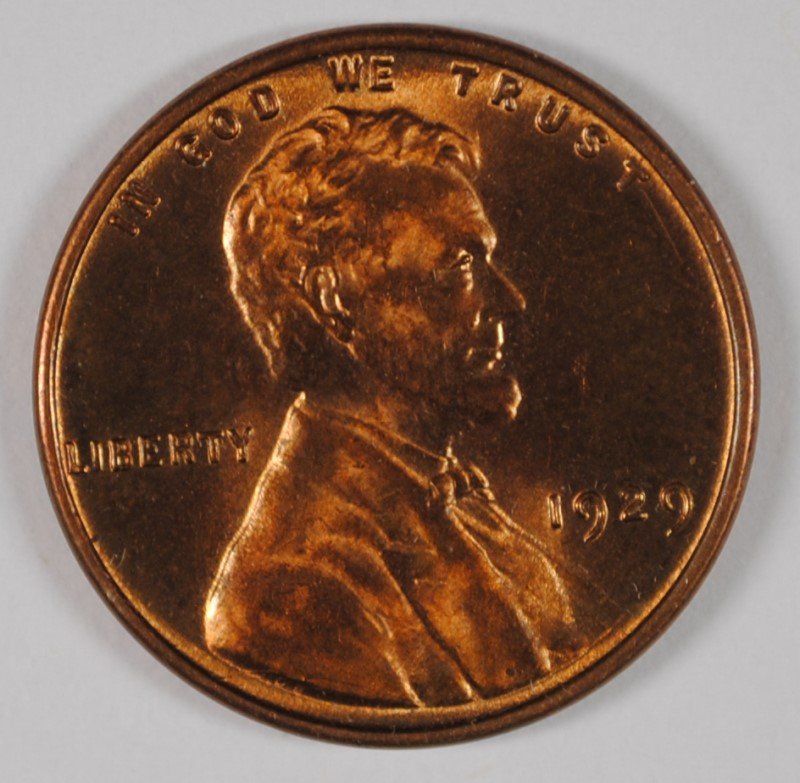 1929 LINCOLN CENT SUPERB GEM BU RED (1 of 2)