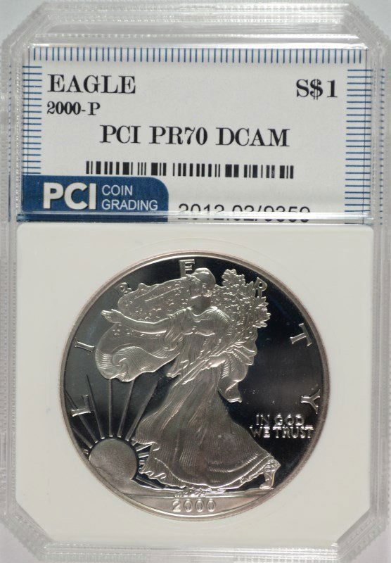 2000-P AMERICAN SILVER EAGLE PCI GRADED PERFECT PROOF (1 of 4)