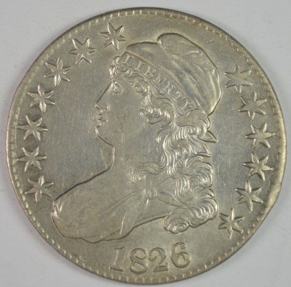 1826 BUST HALF CH AU (1 of 2)