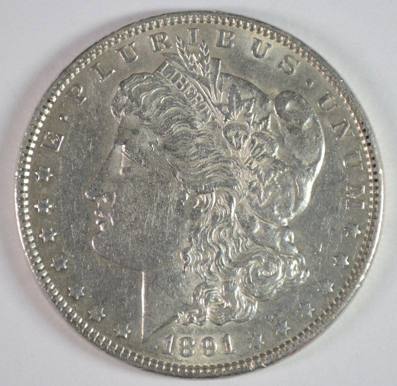 1891 MORGAN DOLLAR AU/UNC (1 of 2)