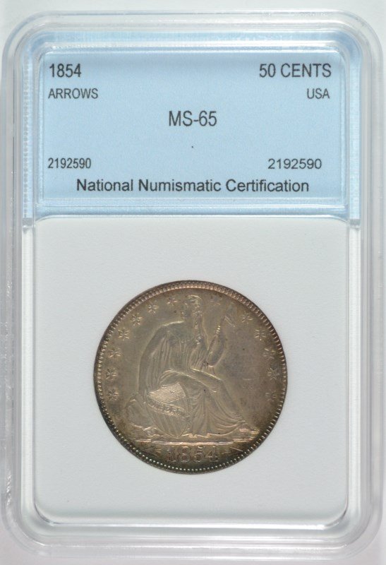 1854 ARROWS HALF DOLLAR NNC GEM BU (1 of 4)
