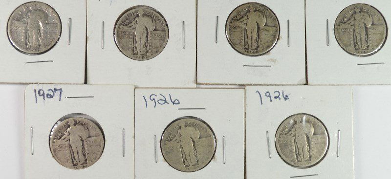 7 - STANDING LIBERTY QUARTERS - VG/GOOD (1-AG), 1925,: A leading Auction House in todays fast paced auctions. ESTIMATE $50-$60