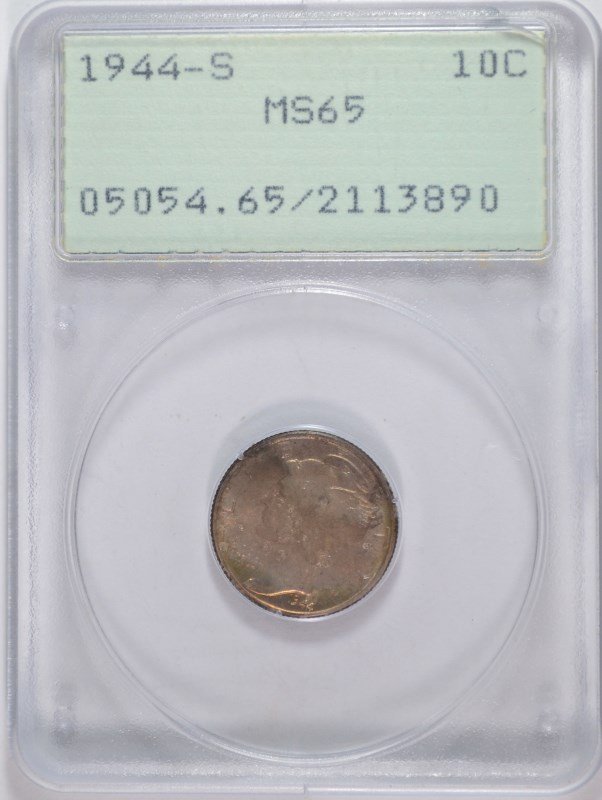 1944-S MERCURY DIME PCGS MS-65 RATTLER HOLDER GREAT (1 of 4)