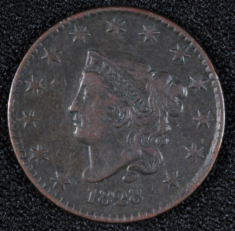 1828 LARGE CENT VF+ (1 of 2)
