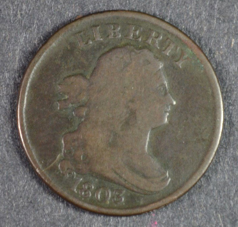 1803 HALF CENT VG+ NICE (1 of 2)