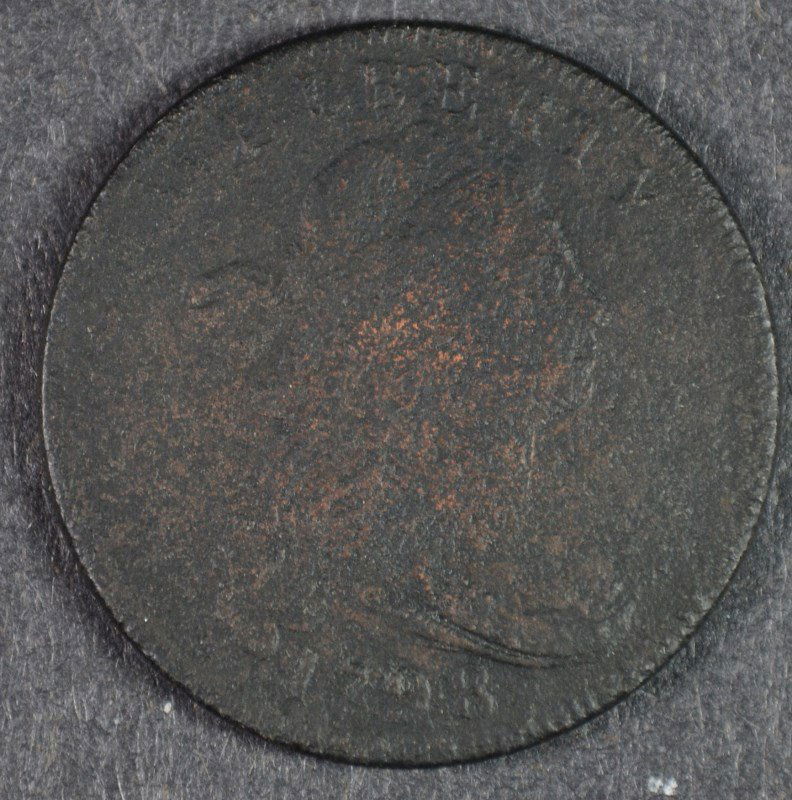 1798 DRAPED BUST LARGE CENT VF DETAILS CORRODED (1 of 2)